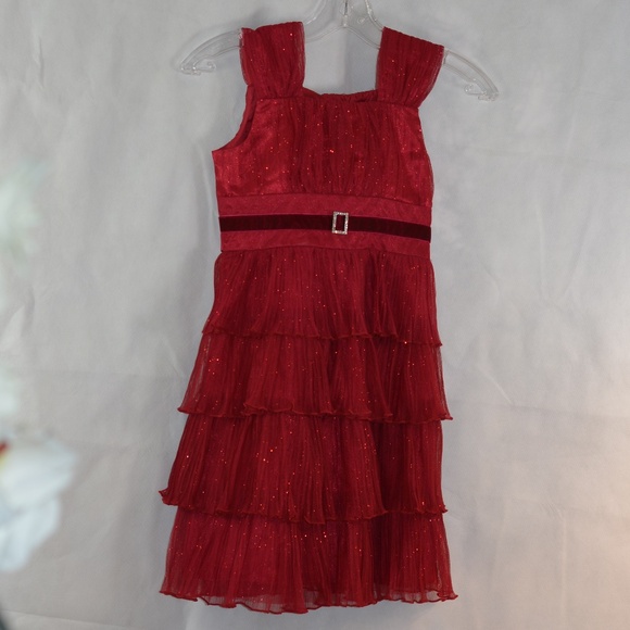 Jona Michelle Red Sparkle Dress Sizes 8 and 10 Girls - Picture 4 of 12
